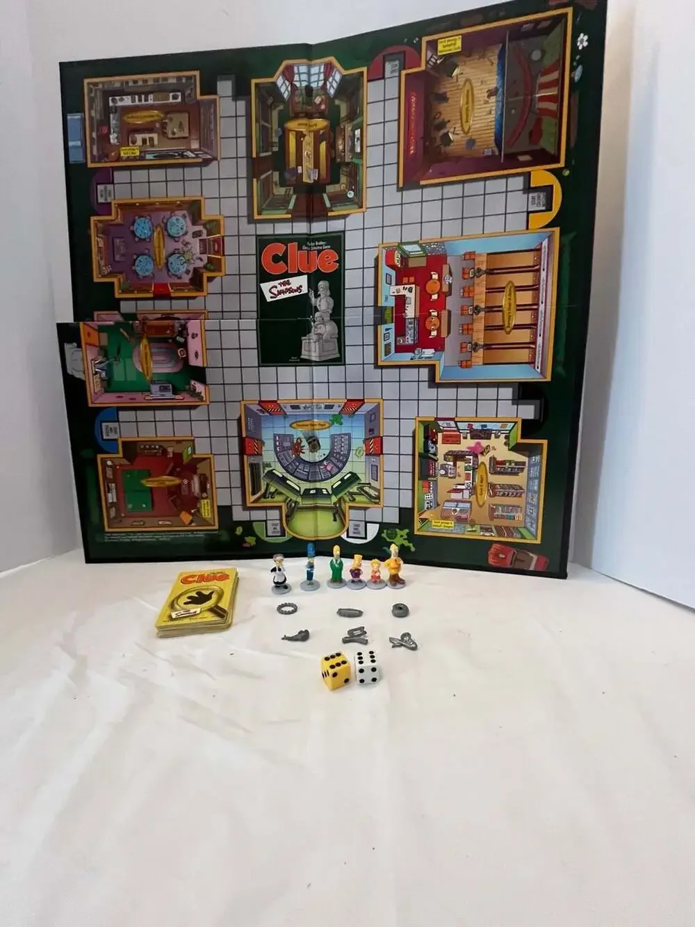 The Simpsons Clue Board Game 2nd Edition 2002 21 Cards No Instructions